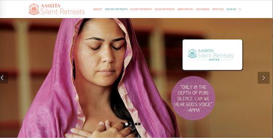 Now we can connect virtually with Amritapuri! online silent retreats