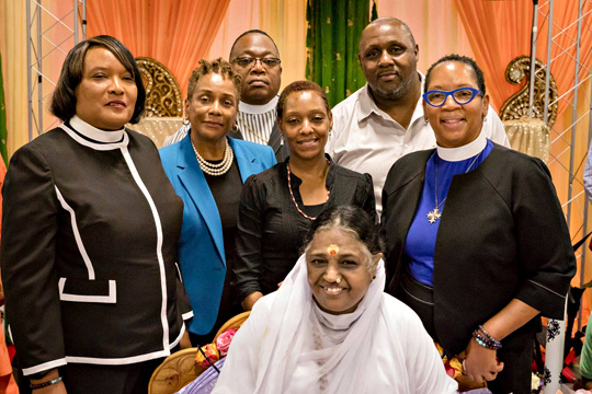 Ministers and Reverends from Connecticut came for Amma's Embrace.