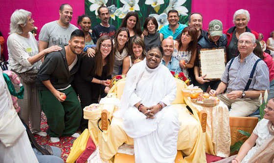 Happy to be with Amma