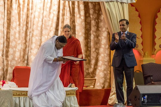 Amma Honored with Congressional Commendation in Chicago this year!