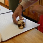 rolling the burritos