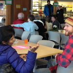 Kavitha and Mark chatting