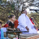 Retreat - meditation meadow, Amma meditating 