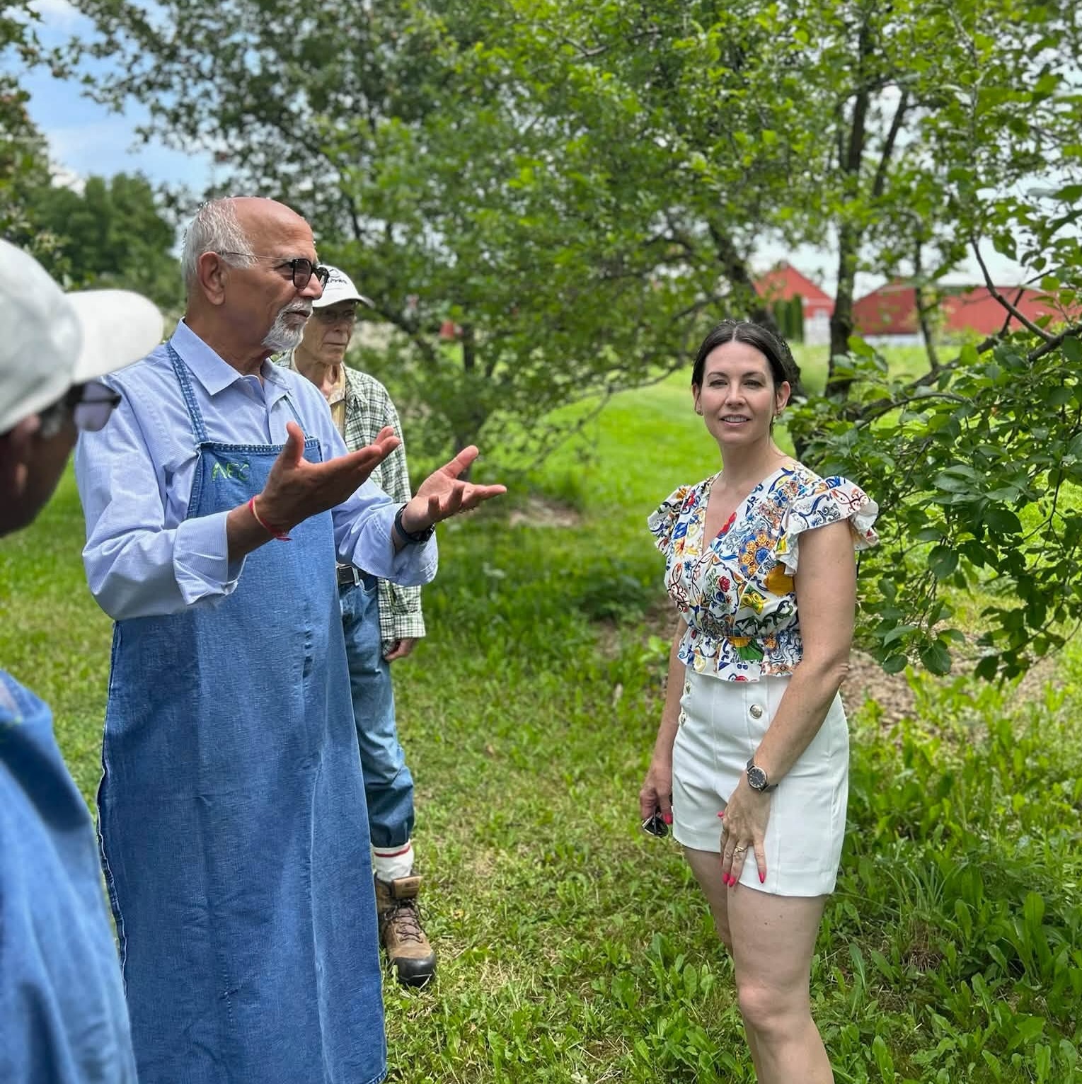 Arun Luthra & MP Kristina Tesser Dirksen in Amma Canada orchard