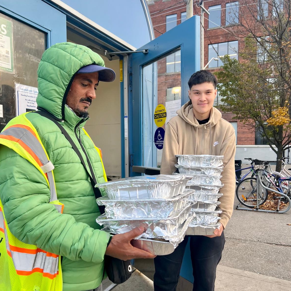 St Felix Staff holding cookies